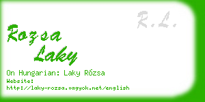 rozsa laky business card