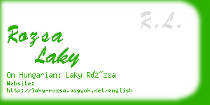 rozsa laky business card